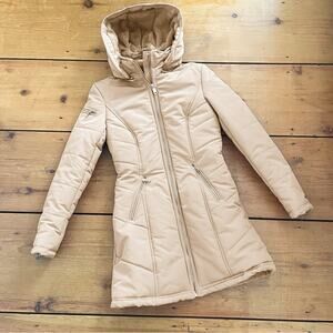 LA Coalition Hooded Coat Tan Size XS